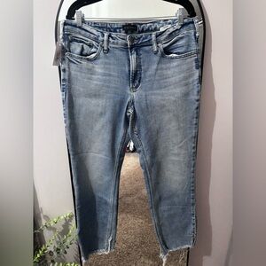 3 for $30👖 Silver Most Wanted Straight Cropped Jeans | Sz 34